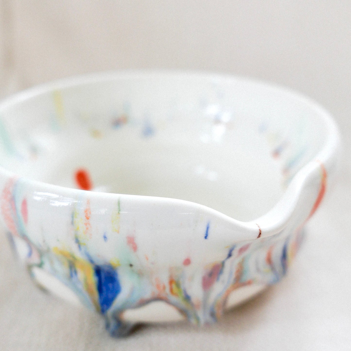 candy drip porcelain matcha set