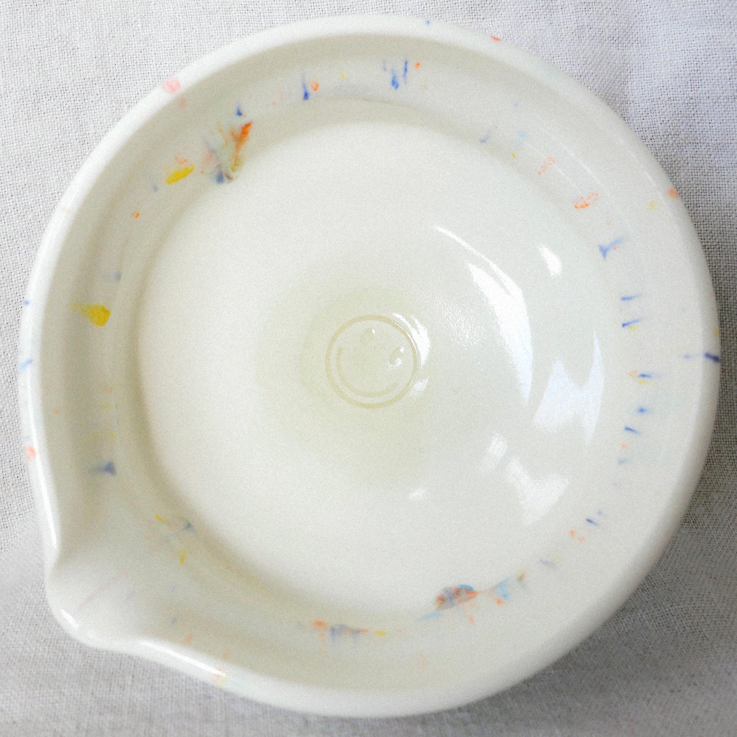 candy drip porcelain matcha bowl
