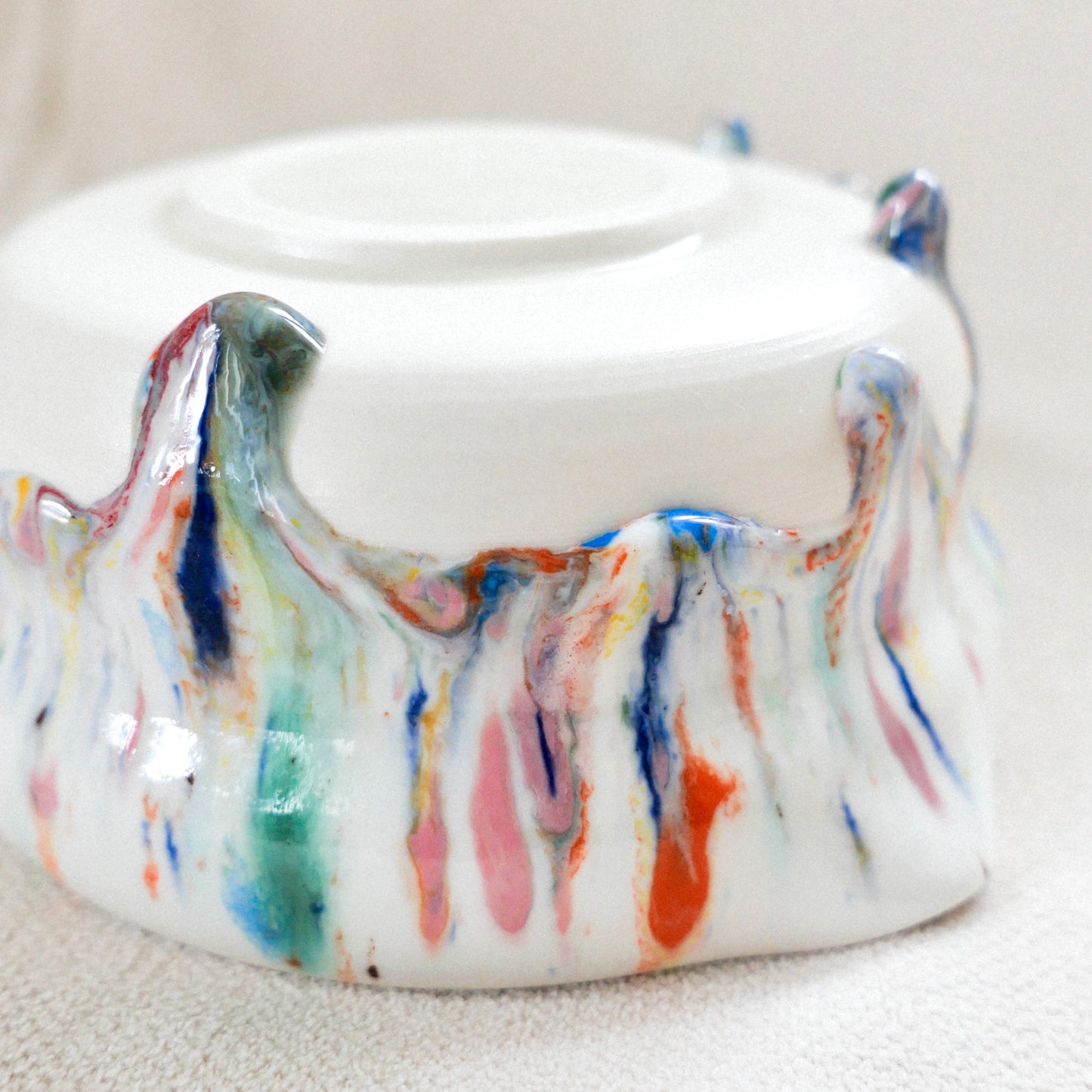 candy drip porcelain matcha set