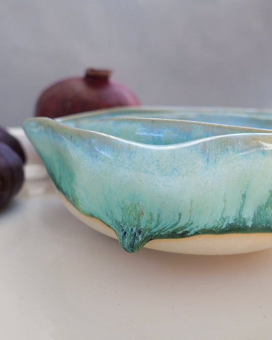snack bowls set „oyster“ in green