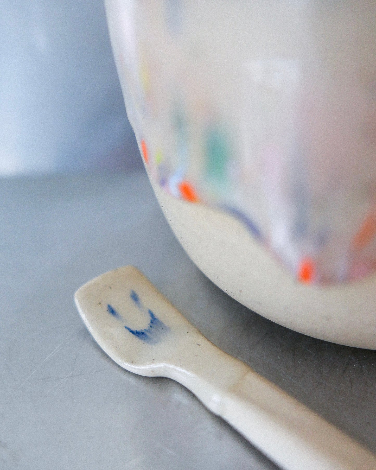 ice cream bowl with spoon
