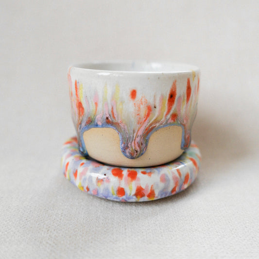 meadow lilac/orange espresso set