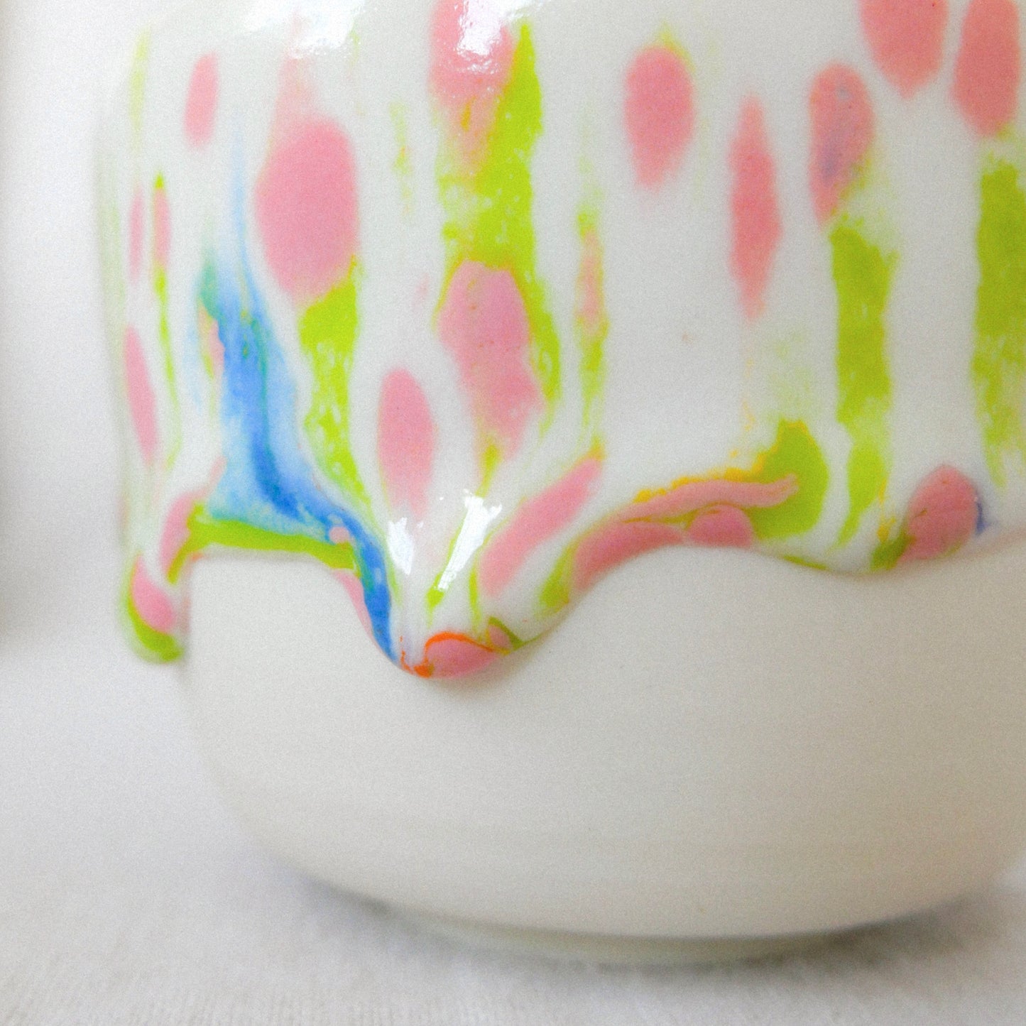 lime/pink porcelain mug (small)