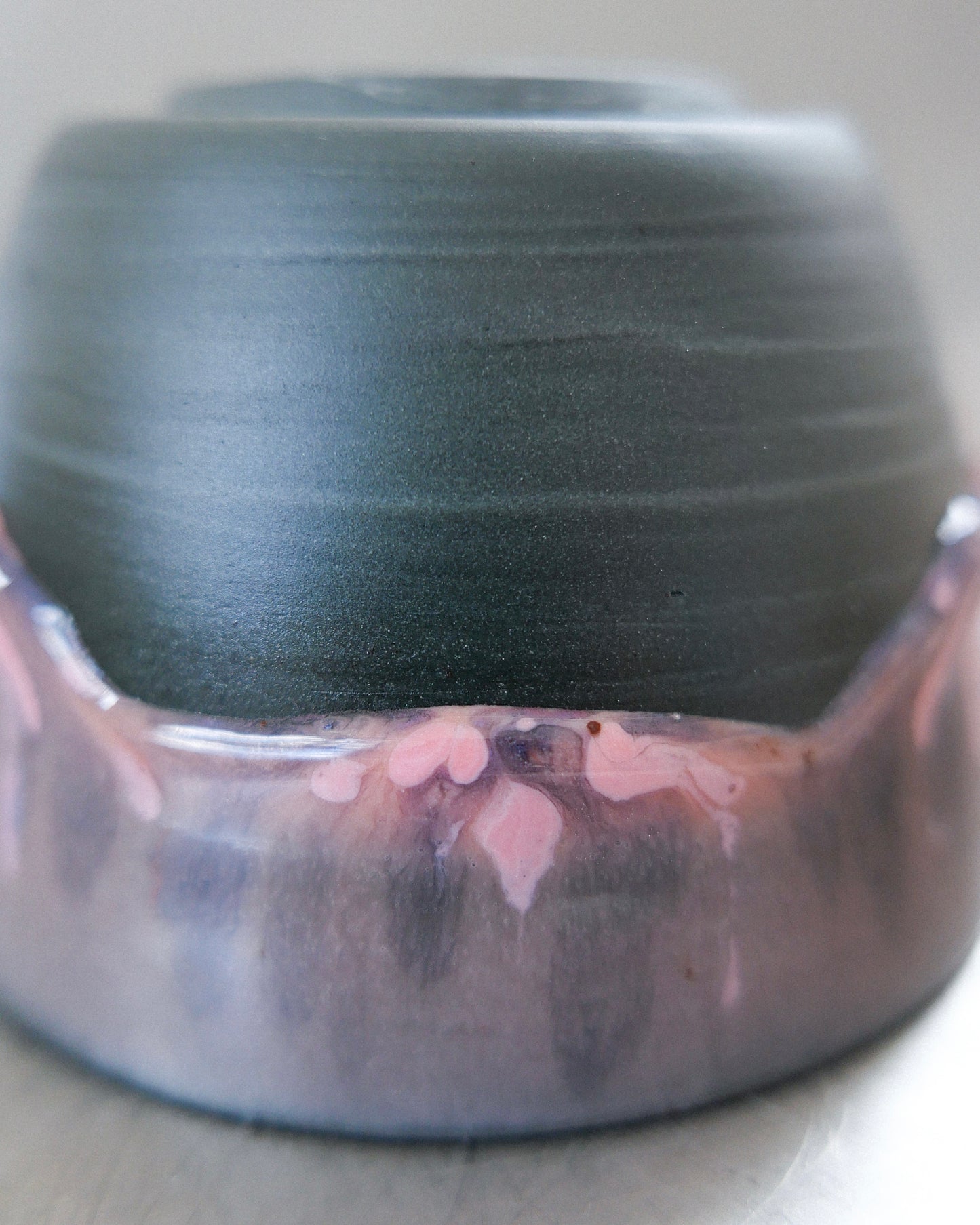 black porcelain barista mug