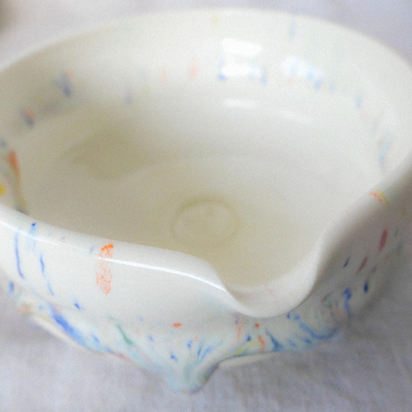 candy drip porcelain matcha bowl