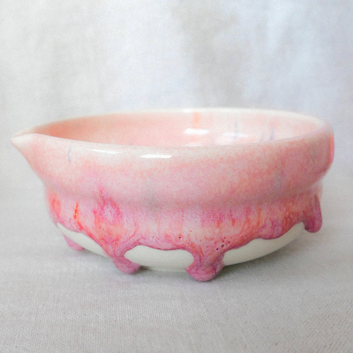 hot pink porcelain matcha set