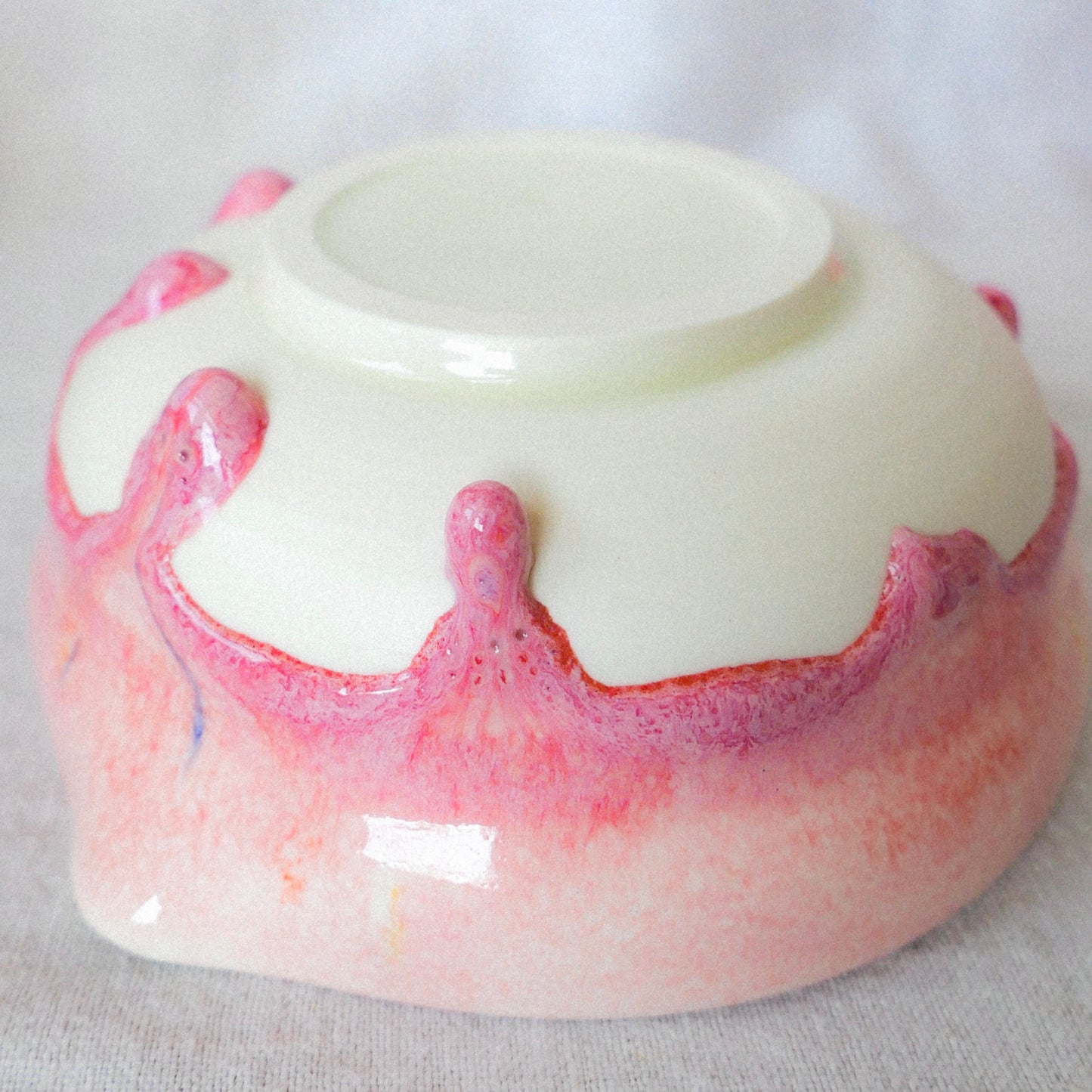 hot pink porcelain matcha set