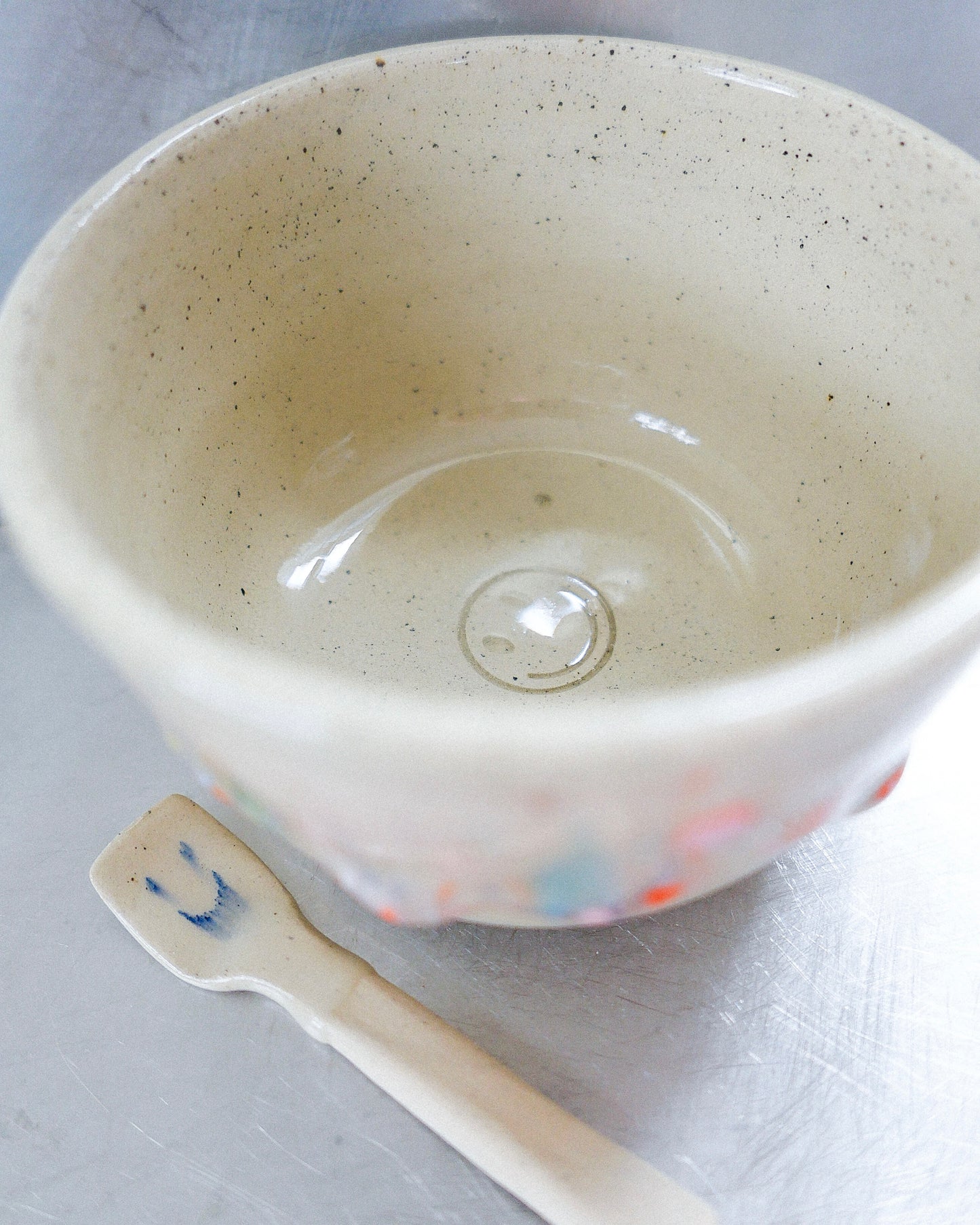 ice cream bowl with spoon