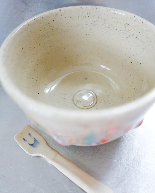 ice cream bowl with spoon