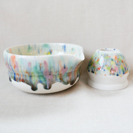 ice candy porcelain matcha set