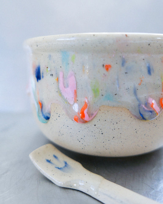 ice cream bowl with spoon