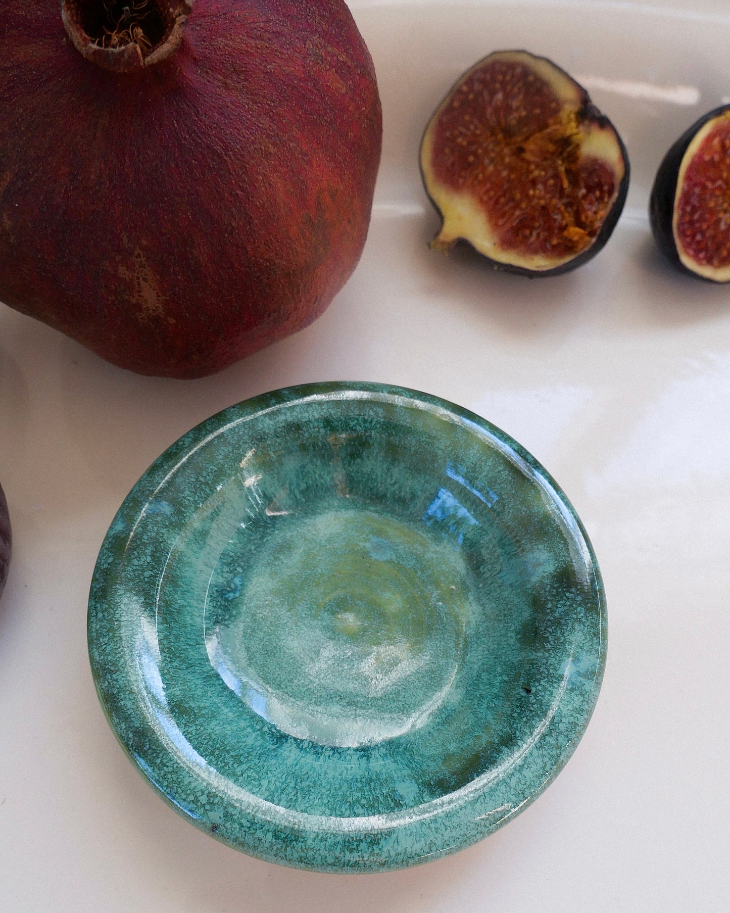 dark green small snack bowl