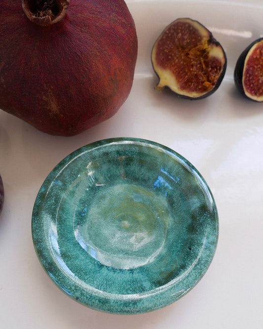 dark green small snack bowl
