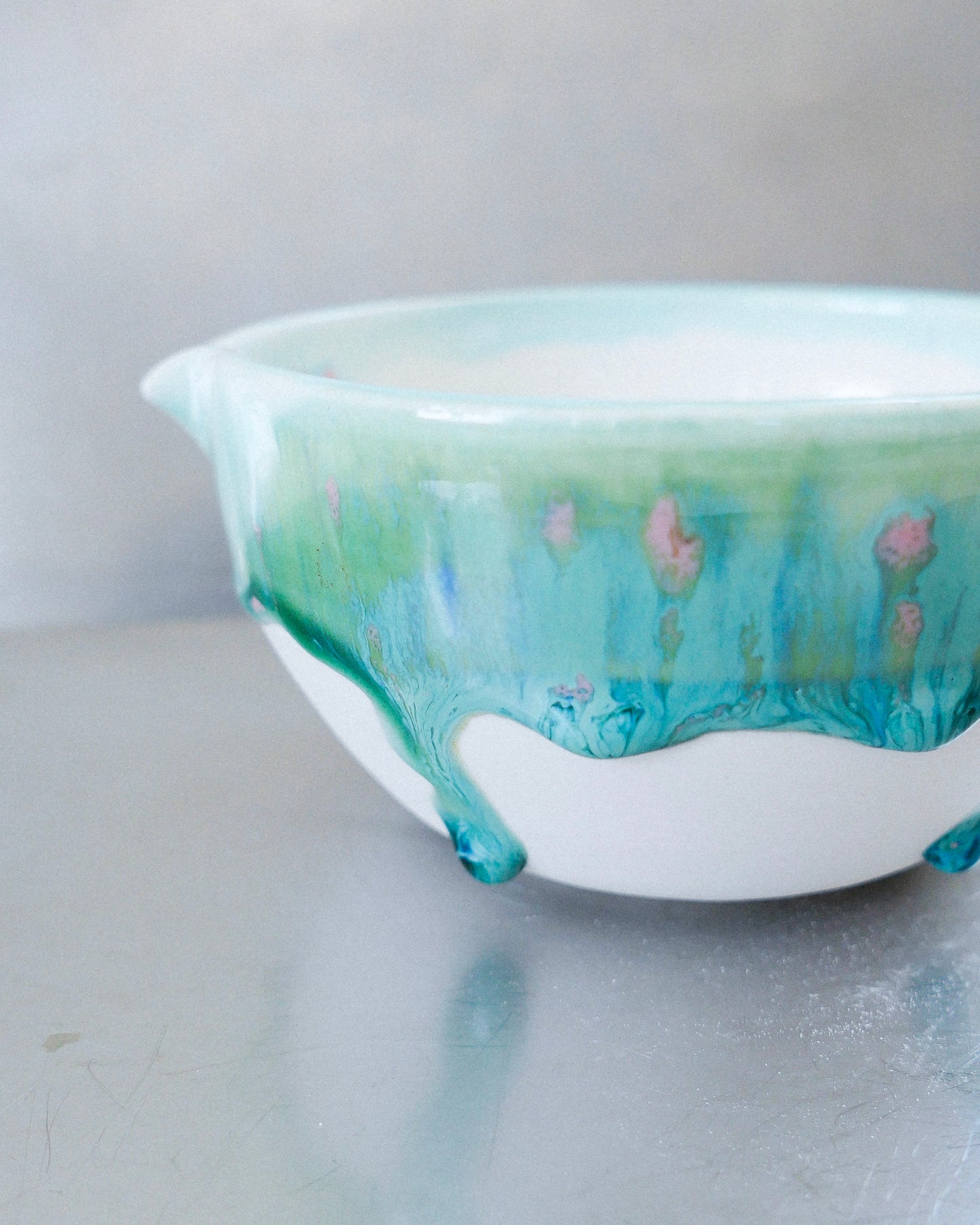 waterlily porcelain matcha bowl
