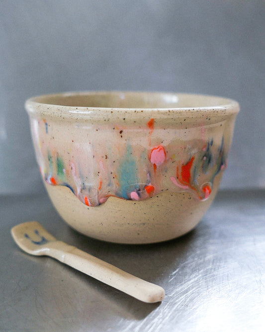 ice cream bowl with spoon