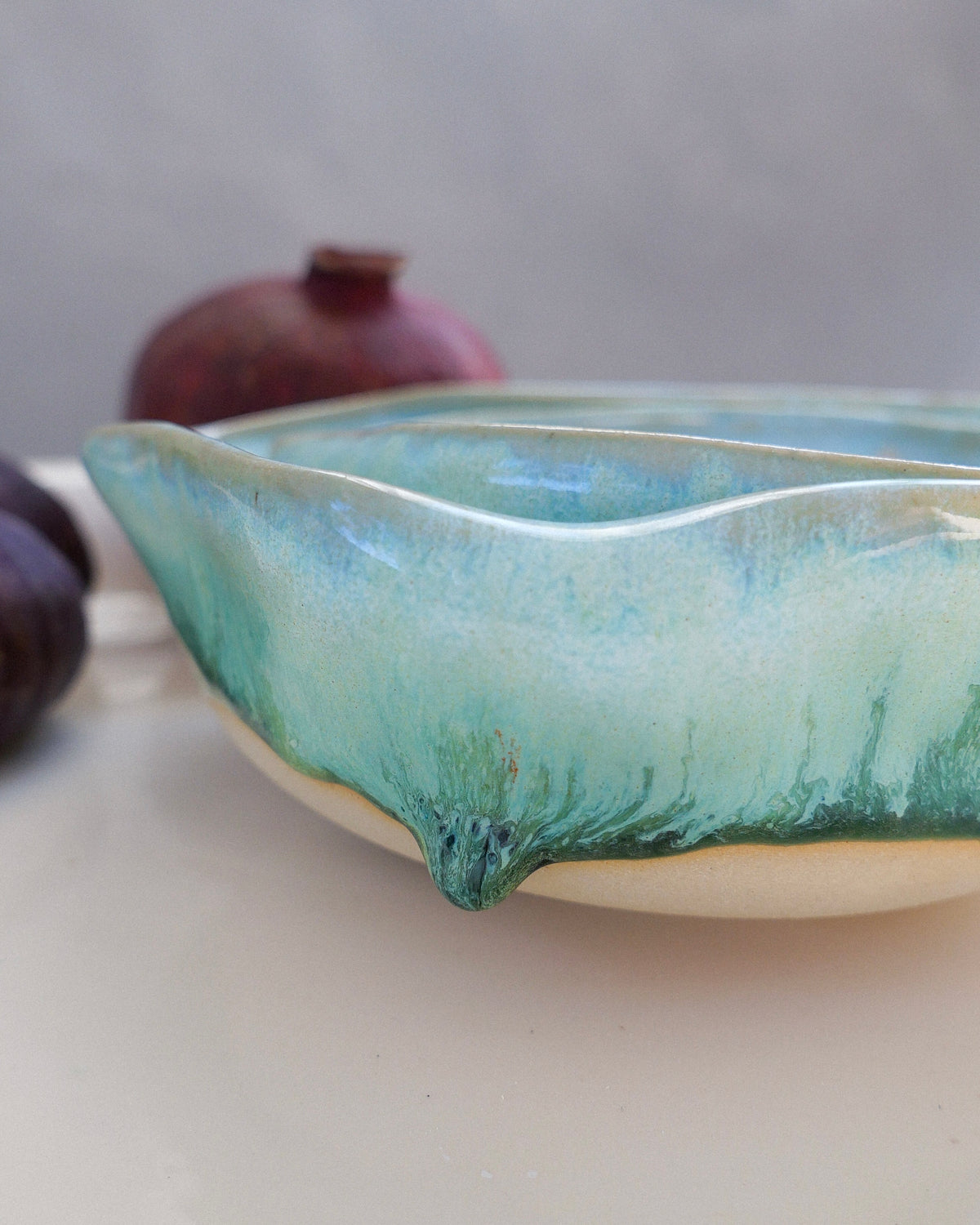snack bowls set „oyster“ in green