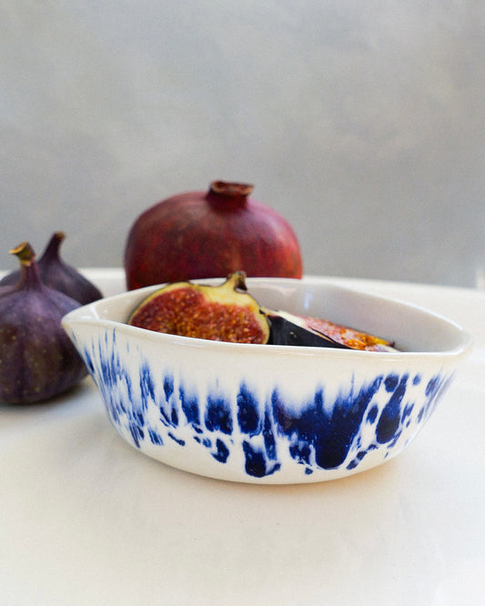 snack bowl „oyster“ blue speckled