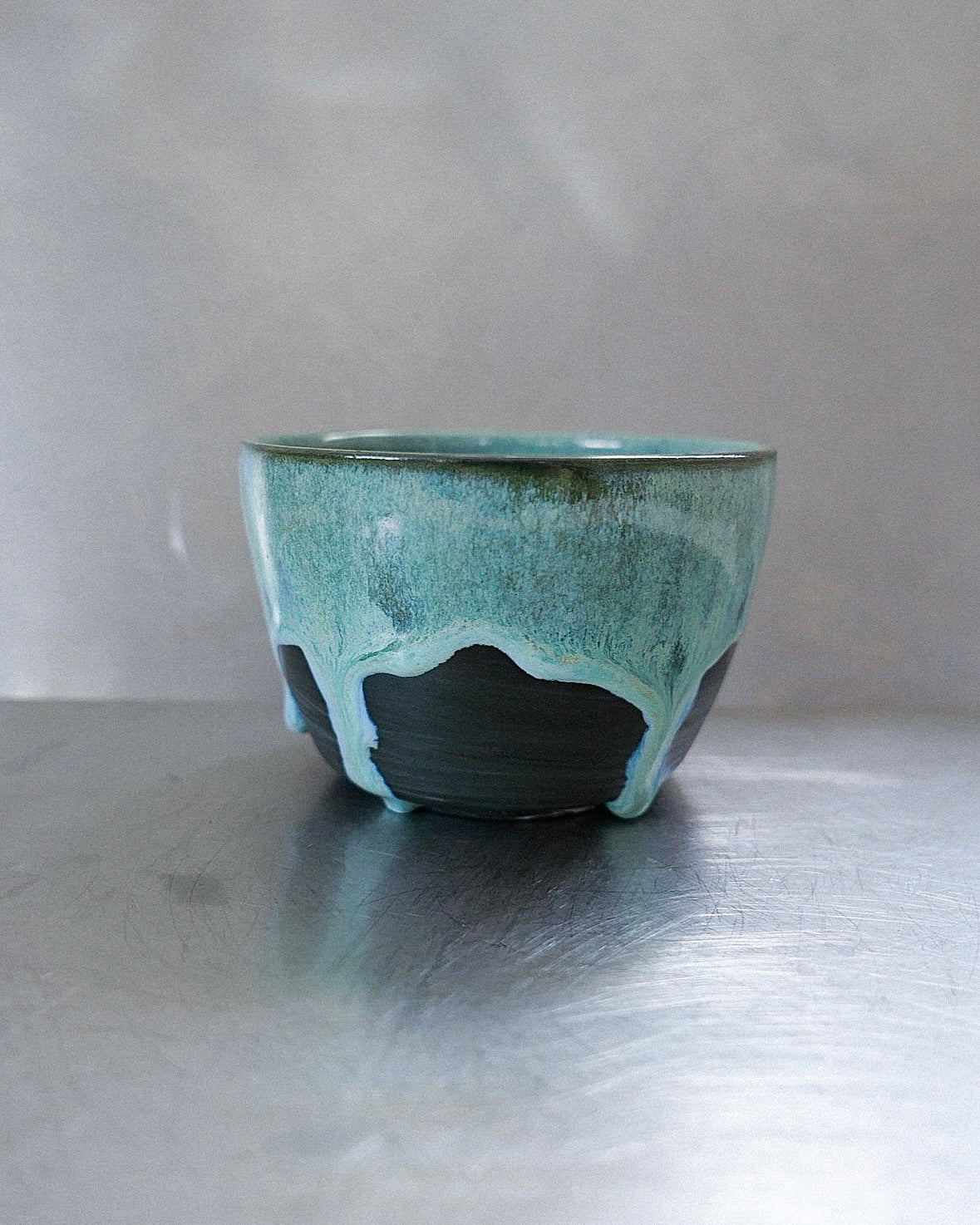black porcelain barista mug