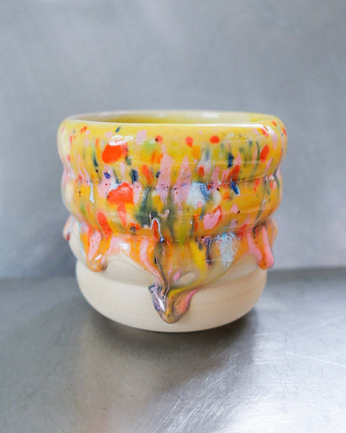 sunset meadow wavy mug